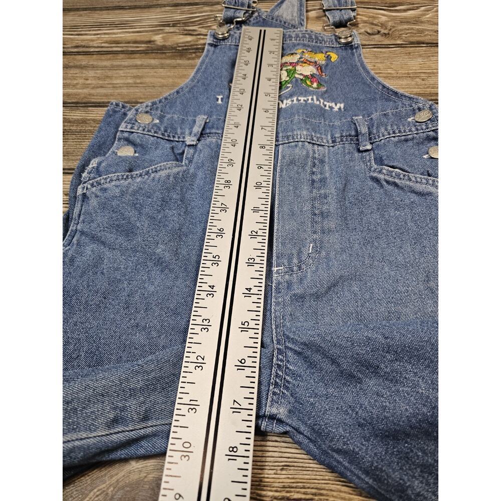 Vintage RUGRATS I Got Sponsitility Nickelodeon Children's 7/8 Denim Overalls - Picture 8 of 11